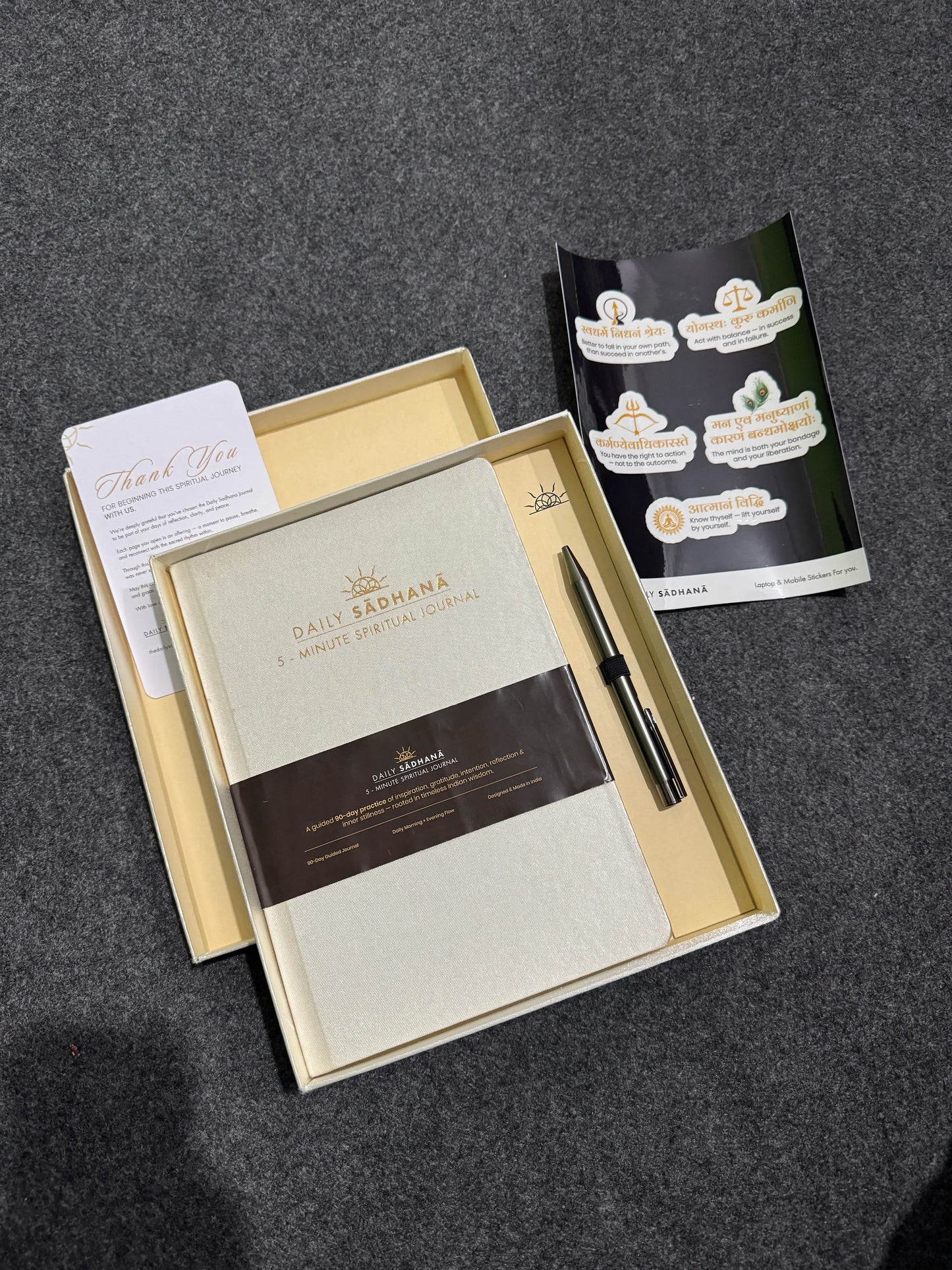 Daily Sādhanā - Find Your Calm in Just 5 Minutes a Day.- Premium Gift Box