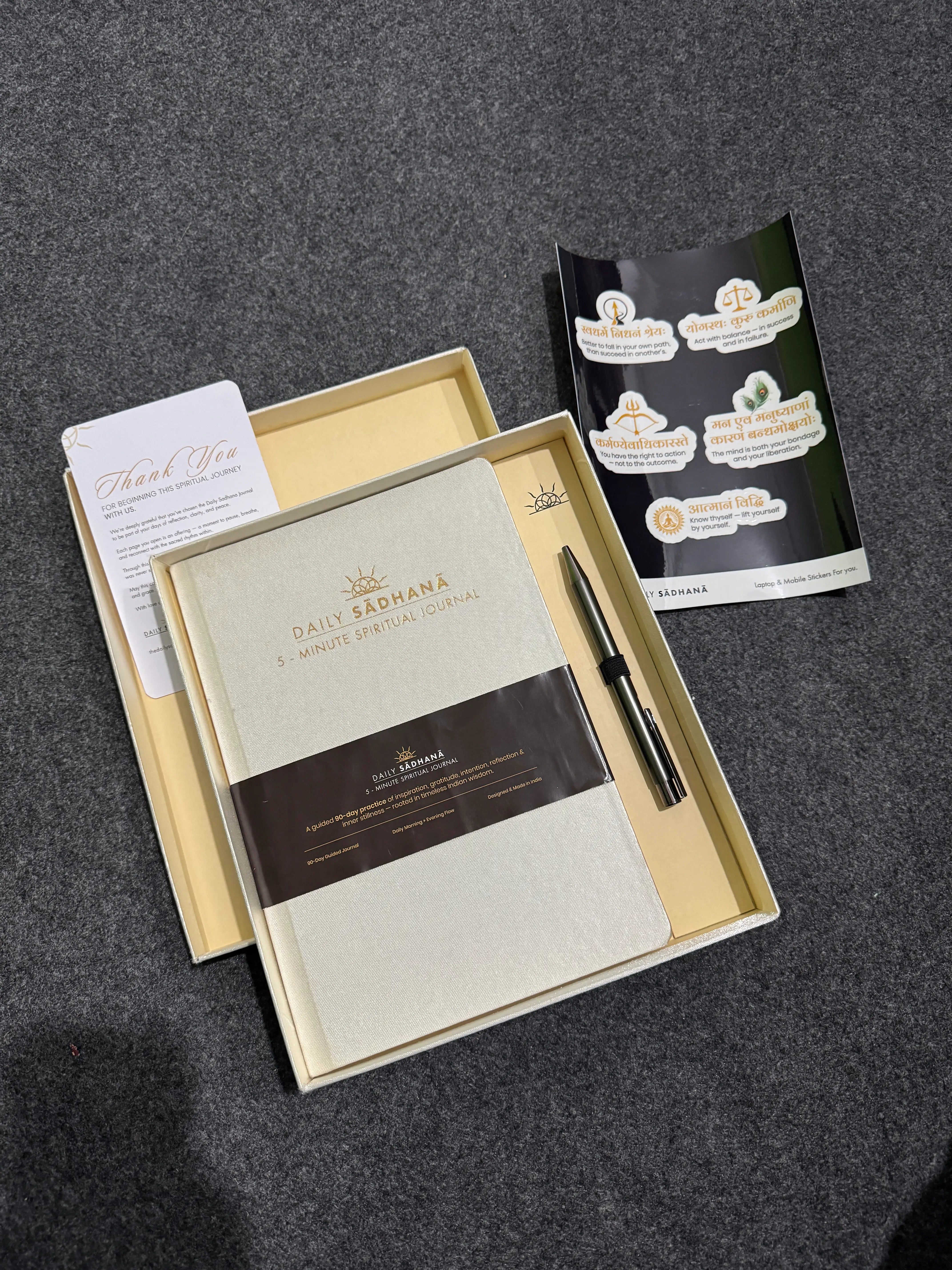 Daily Sādhanā - Find Your Calm in Just 5 Minutes a Day.- Premium Gift Box